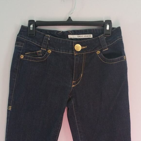 DKNY Women's Blue Dark Wash Skinny Jeans Size 7 - Picture 3 of 8